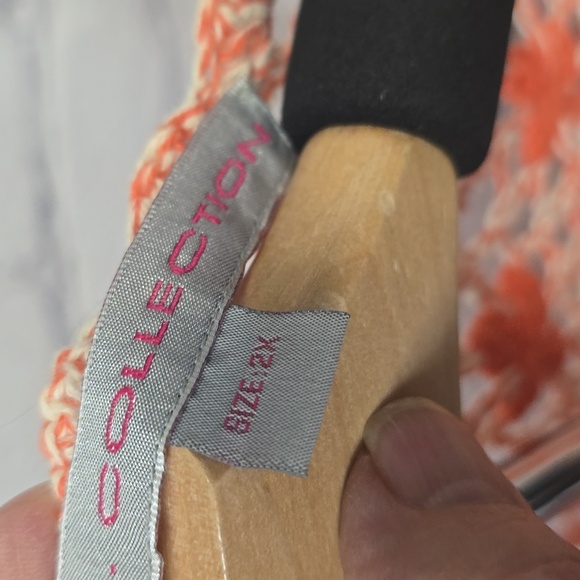 S.A. Collection Crochet Mesh Sweater, 2X - Picture 4 of 7